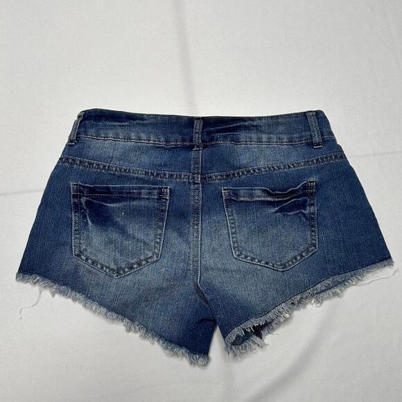 Rewash Brand Size 0 Waist 24 Micro Low Rise Shorts With Knitting - Picture 2 of 4